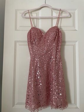 Gianni Bini Pink Sequin Mini Dress